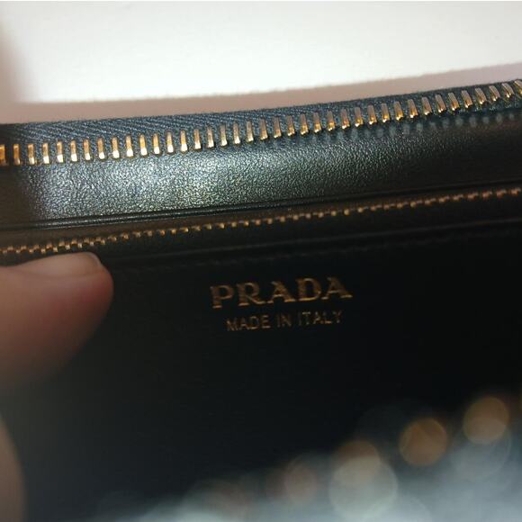 Prada Tessuto Nylon Quilted Zip Around Wallet in Black - Picture 5 of 13